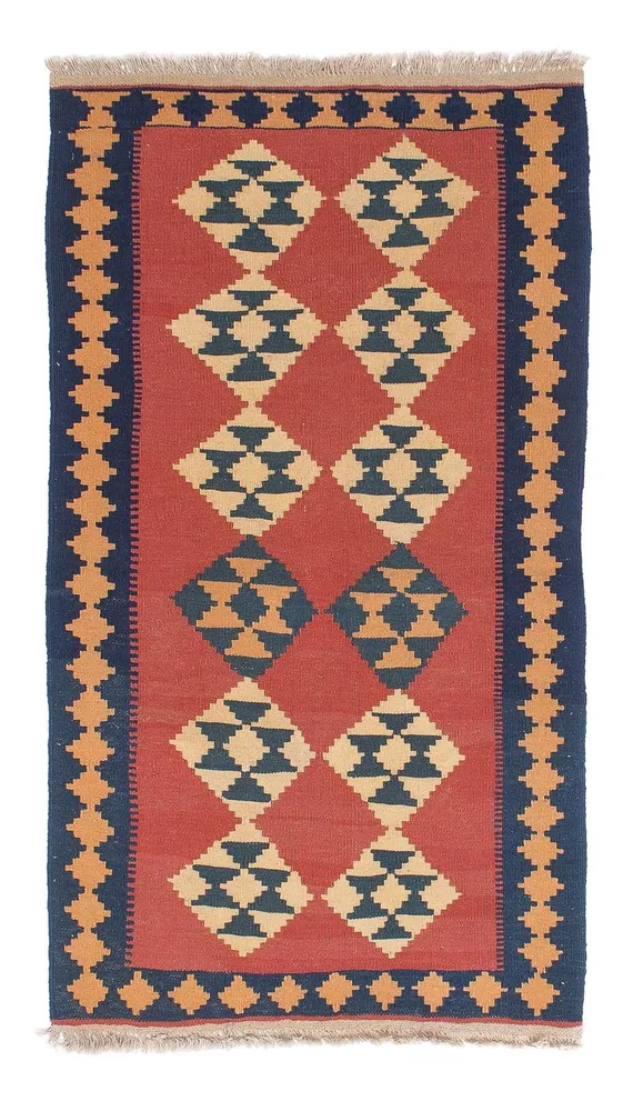 Tapete Kelim - Oriental - 152 x 87 cm - vermelho escuro