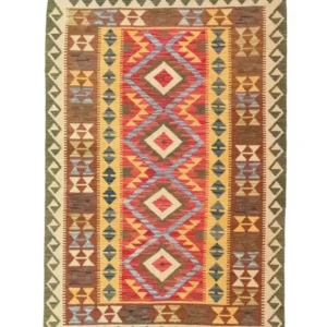 Tapete Kelim - Oriental - 154 x 107 cm - verde