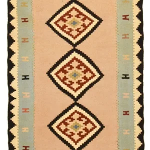 Tapete Kelim - Oriental - 155 x 100 cm - multicolorido