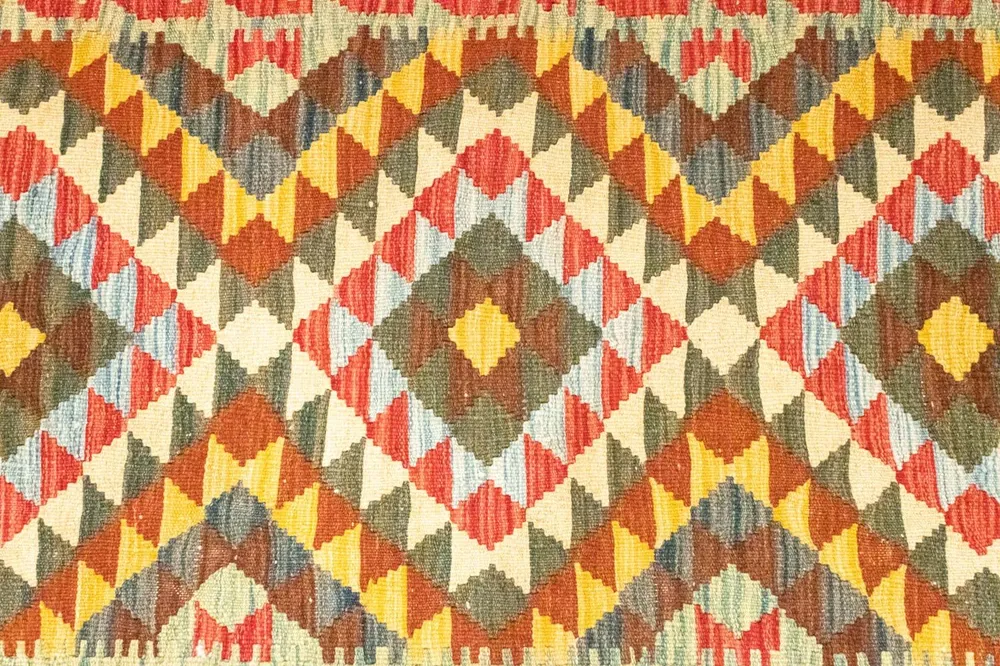 Tapete Kelim - Oriental - 168 x 103 cm - amarelo