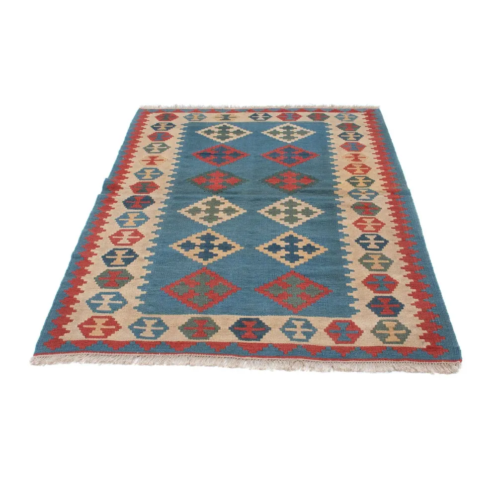 Tapete Kelim - Oriental - 170 x 117 cm - azul