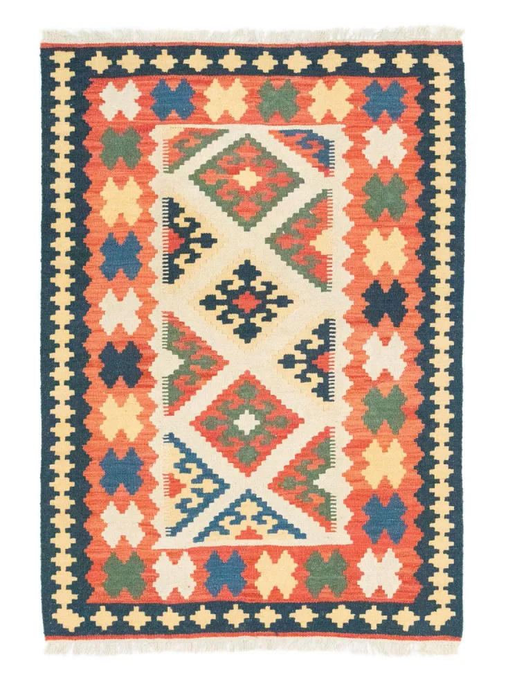 Tapete Kelim - Oriental - 172 x 120 cm - laranja