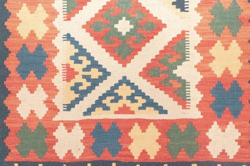 Tapete Kelim - Oriental - 172 x 120 cm - laranja
