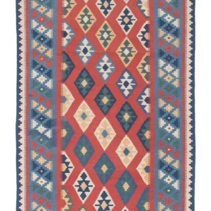 Tapete Kelim - Oriental - 177 x 117 cm - azul