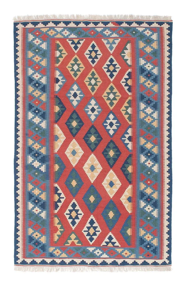 Tapete Kelim - Oriental - 177 x 117 cm - azul
