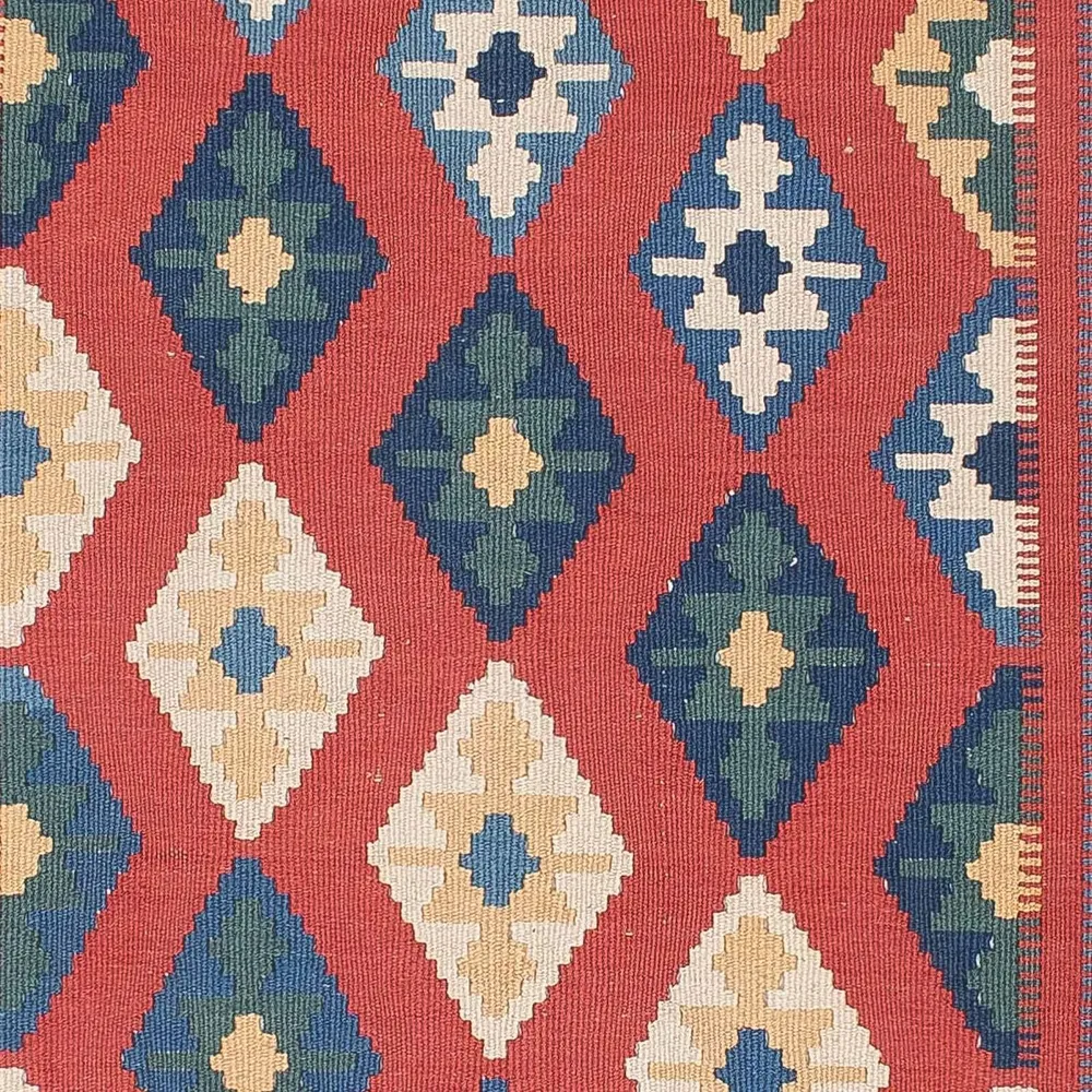 Tapete Kelim - Oriental - 177 x 117 cm - azul