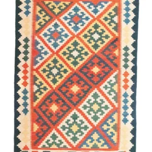 Tapete Kelim - Oriental - 180 x 120 cm - laranja