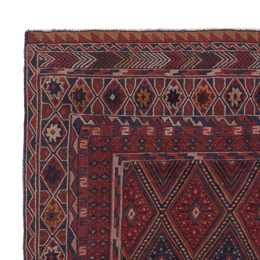 Tapete Kelim - Oriental - 187 x 145 cm - vermelho escuro