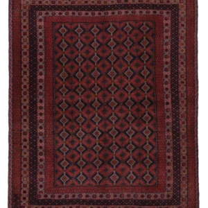 Tapete Kelim - Oriental - 193 x 145 cm - vermelho escuro