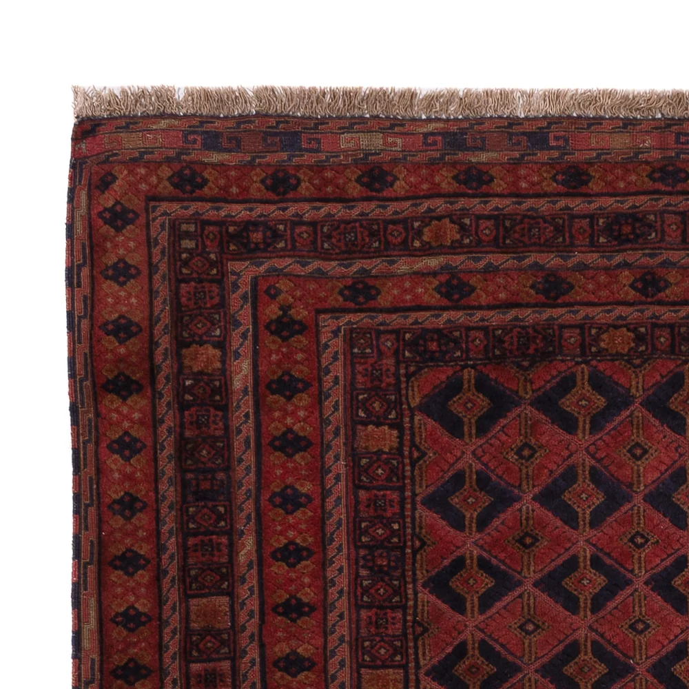 Tapete Kelim - Oriental - 193 x 148 cm - vermelho escuro