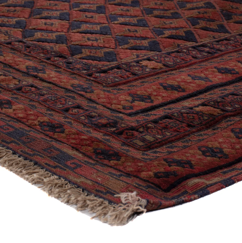 Tapete Kelim - Oriental - 193 x 148 cm - vermelho escuro