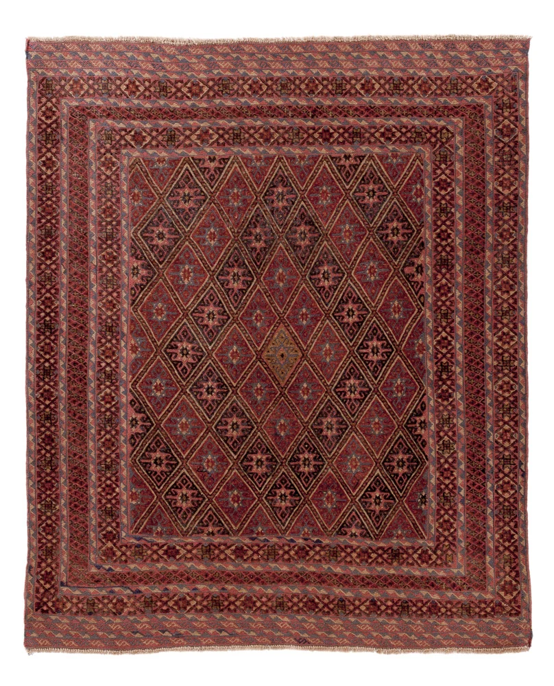 Tapete Kelim - Oriental - 193 x 156 cm - multicolorido