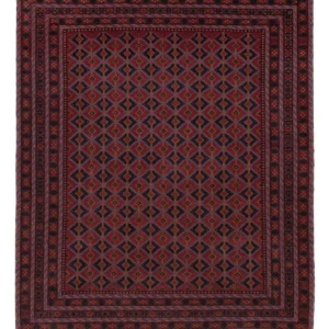 Tapete Kelim - Oriental - 193 x 158 cm - vermelho escuro