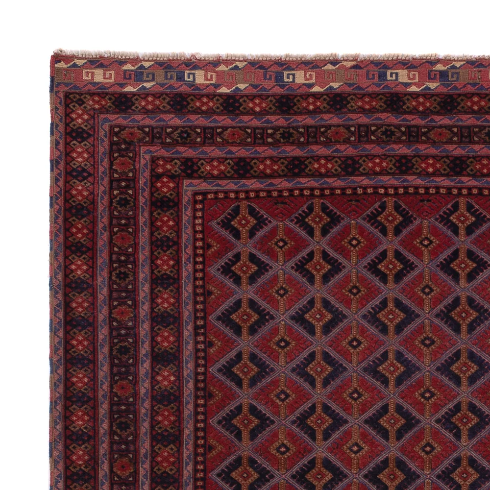Tapete Kelim - Oriental - 193 x 158 cm - vermelho escuro