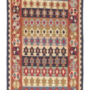 Tapete Kelim - Oriental - 194 x 114 cm - multicolorido