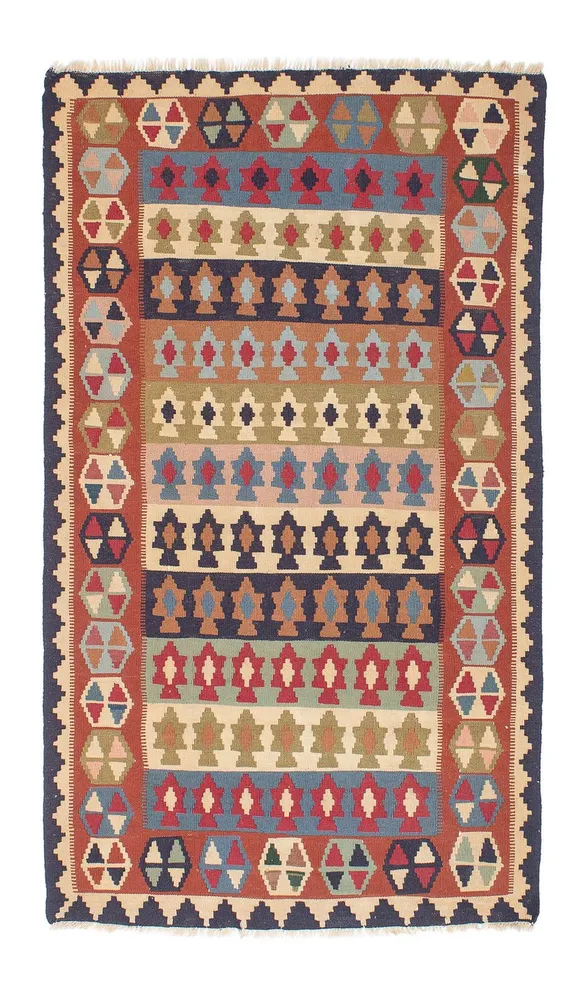 Tapete Kelim - Oriental - 194 x 114 cm - multicolorido