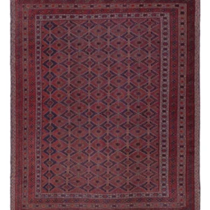 Tapete Kelim - Oriental - 195 x 159 cm - vermelho escuro