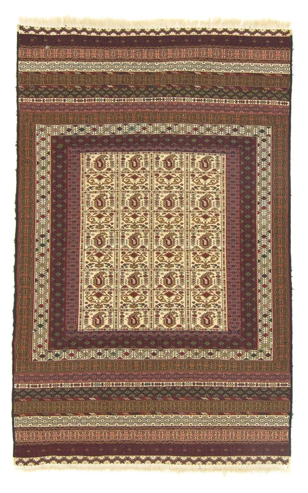Tapete Kelim - Oriental - 196 x 123 cm - bege