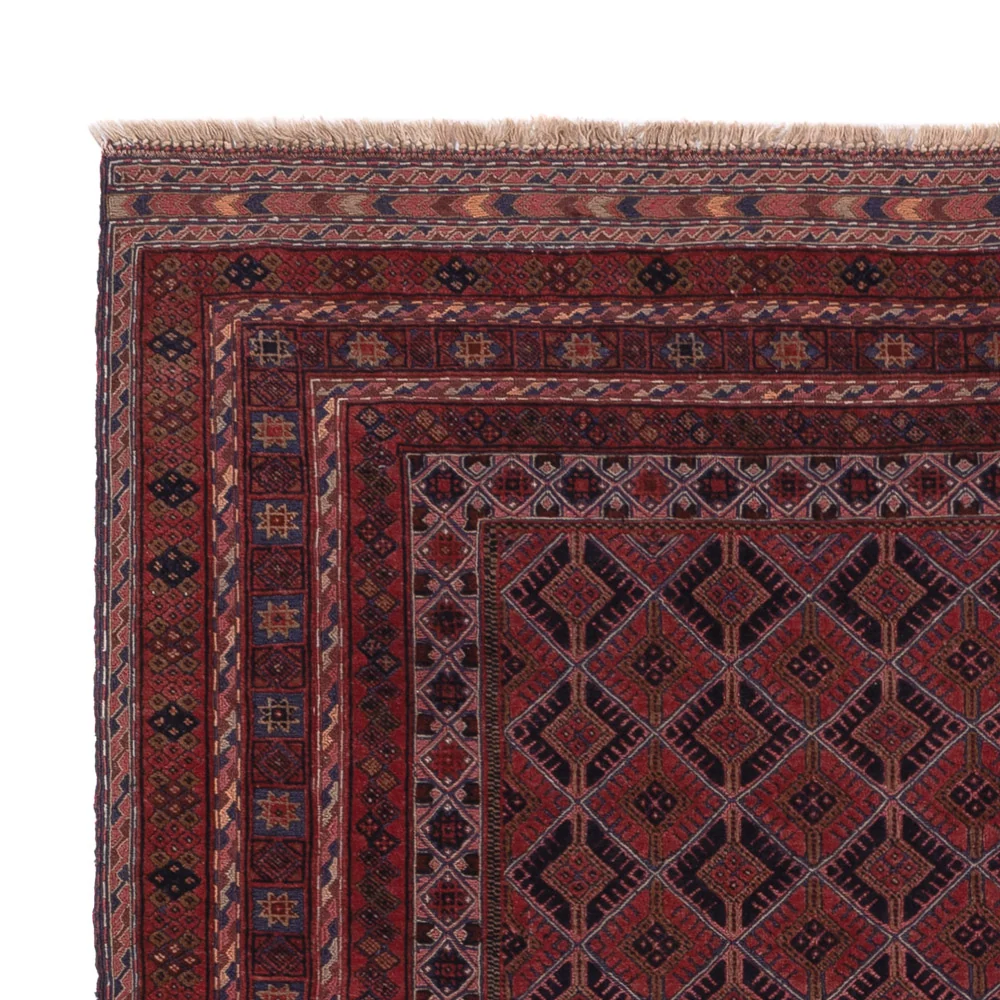 Tapete Kelim - Oriental - 196 x 159 cm - vermelho escuro