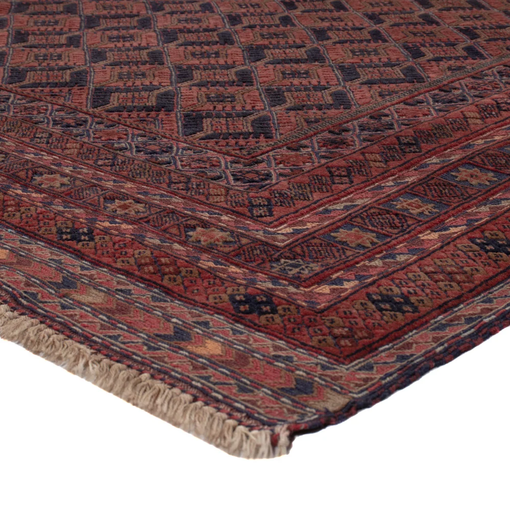 Tapete Kelim - Oriental - 196 x 159 cm - vermelho escuro