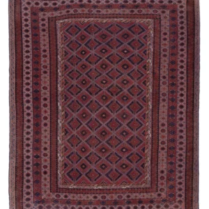 Tapete Kelim - Oriental - 197 x 156 cm - vermelho escuro