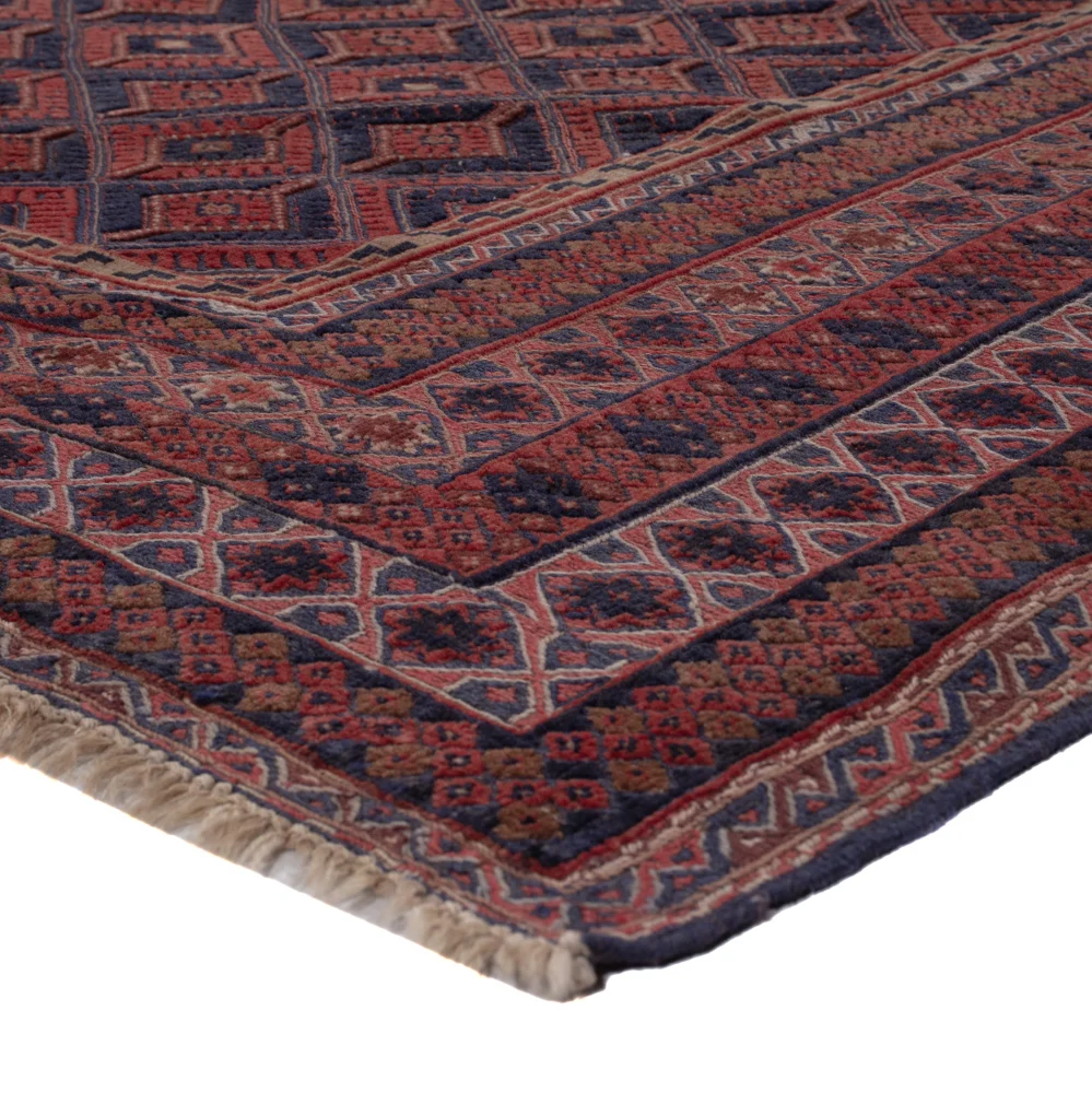 Tapete Kelim - Oriental - 197 x 156 cm - vermelho escuro