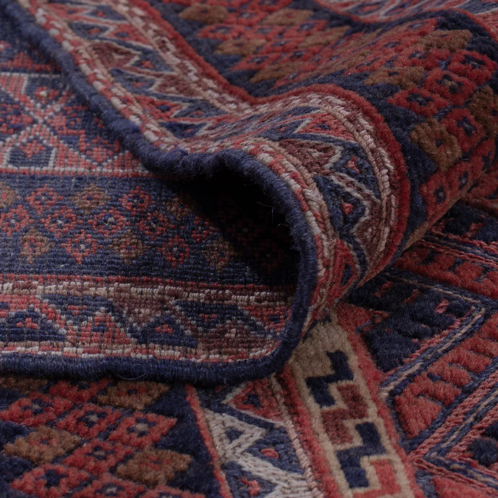 Tapete Kelim - Oriental - 197 x 156 cm - vermelho escuro