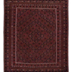 Tapete Kelim - Oriental - 197 x 161 cm - vermelho escuro