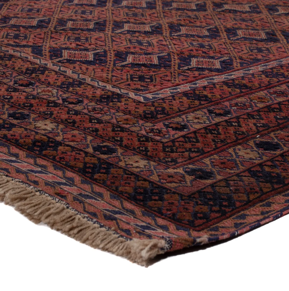 Tapete Kelim - Oriental - 197 x 161 cm - vermelho escuro