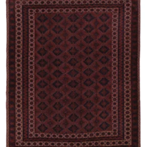 Tapete Kelim - Oriental - 197 x 165 cm - vermelho escuro