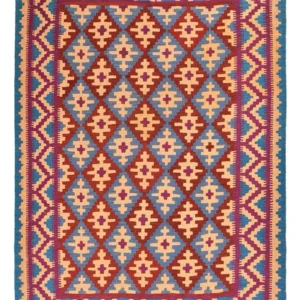 Tapete Kelim - Oriental - 199 x 151 cm - multicolorido