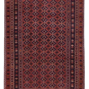Tapete Kelim - Oriental - 201 x 141 cm - vermelho escuro
