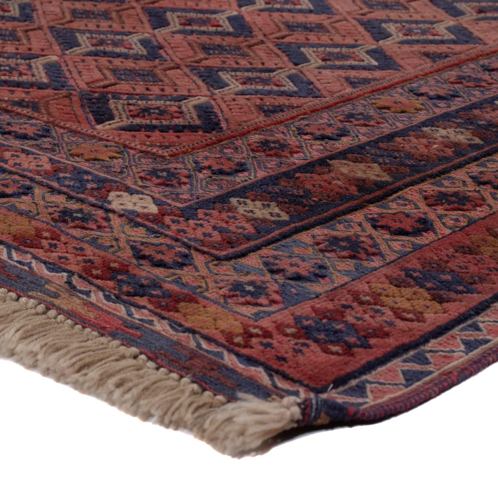 Tapete Kelim - Oriental - 201 x 141 cm - vermelho escuro