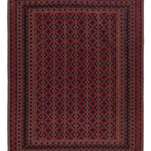 Tapete Kelim - Oriental - 201 x 161 cm - vermelho escuro