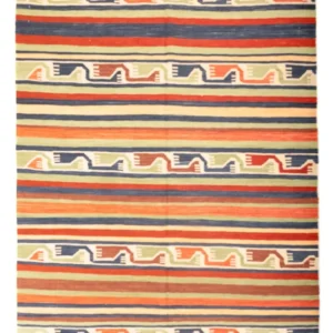Tapete Kelim - Oriental - 202 x 154 cm - multicolorido