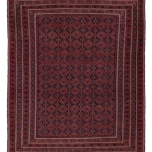 Tapete Kelim - Oriental - 205 x 163 cm - vermelho escuro