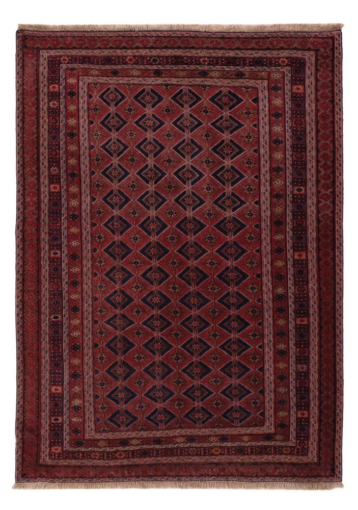 Tapete Kelim - Oriental - 206 x 156 cm - vermelho escuro