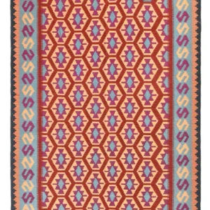 Tapete Kelim - Oriental - 244 x 166 cm - multicolorido
