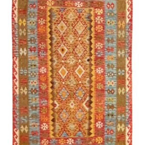 Tapete Kelim - Oriental - 252 x 162 cm - ouro