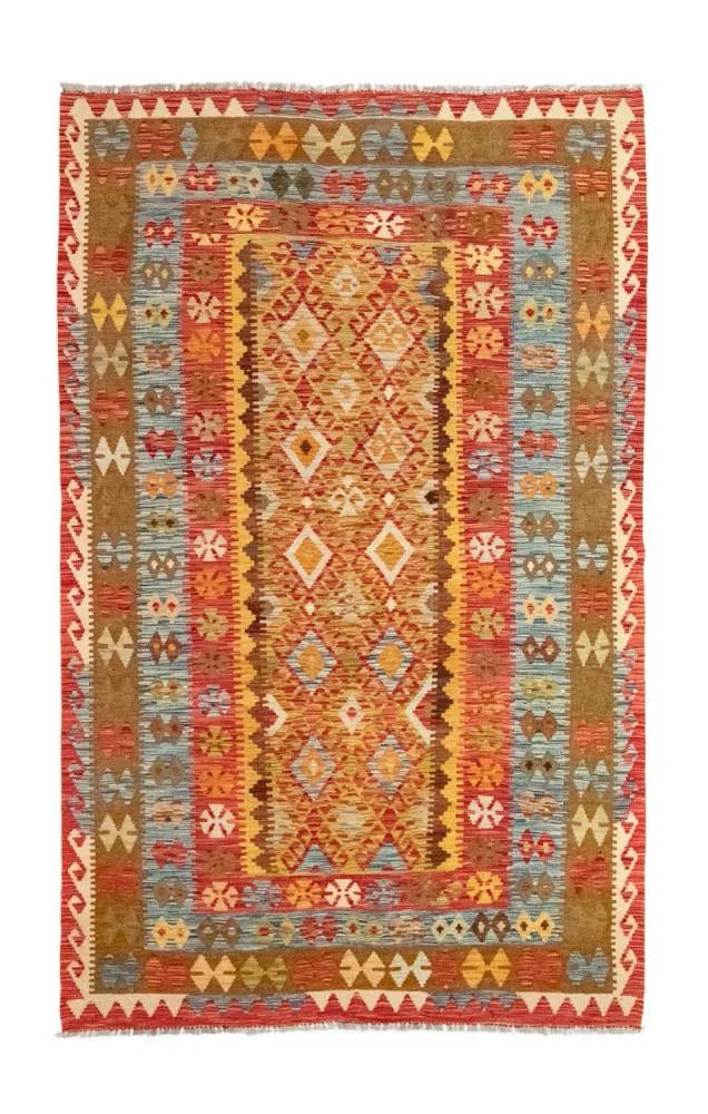 Tapete Kelim - Oriental - 252 x 162 cm - ouro