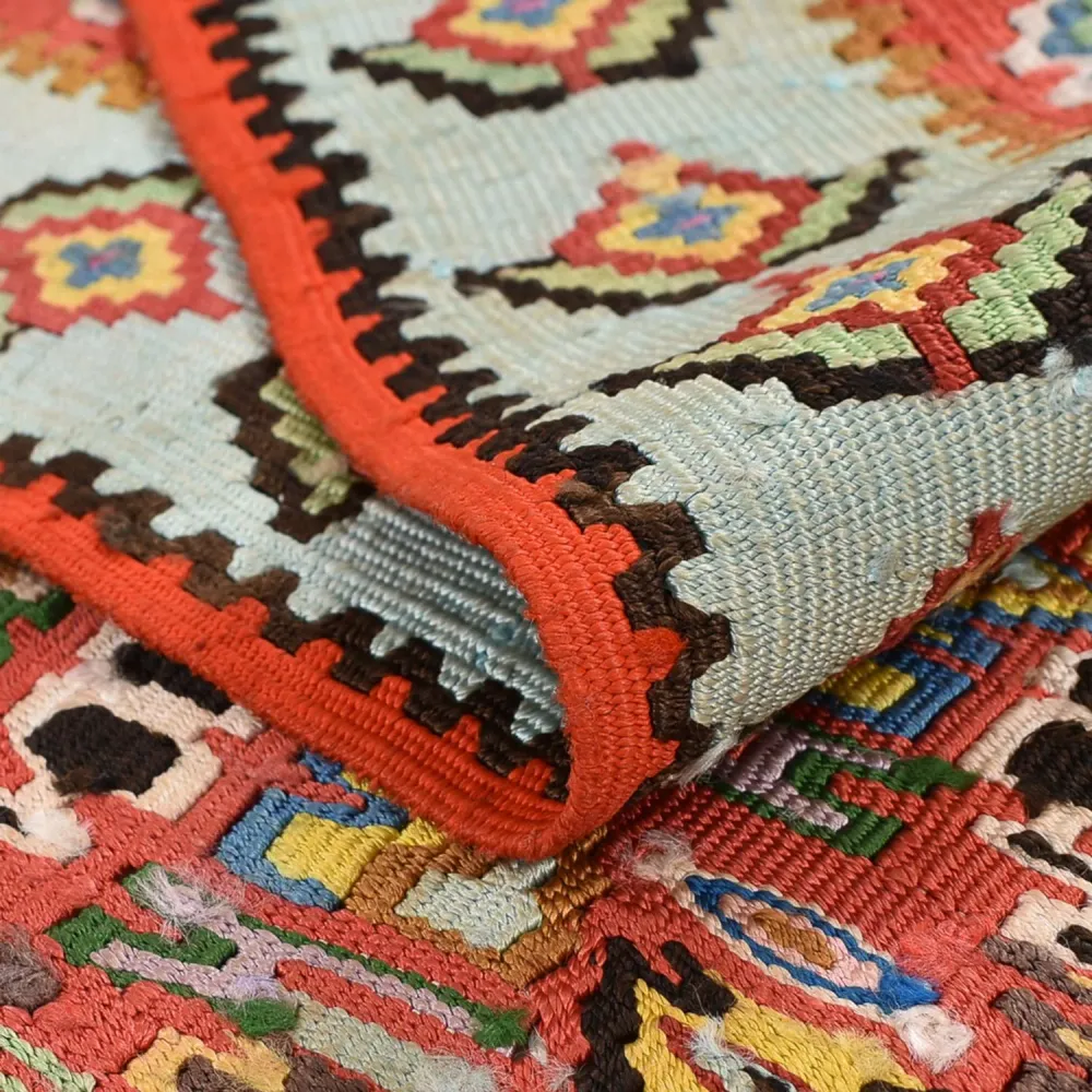 Tapete Kelim - Oriental - 258 x 160 cm - vermelho claro