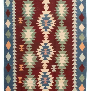 Tapete Kelim - Oriental - 265 x 190 cm - vermelho escuro