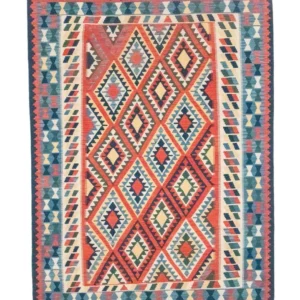 Tapete Kelim - Oriental - 293 x 205 cm - laranja