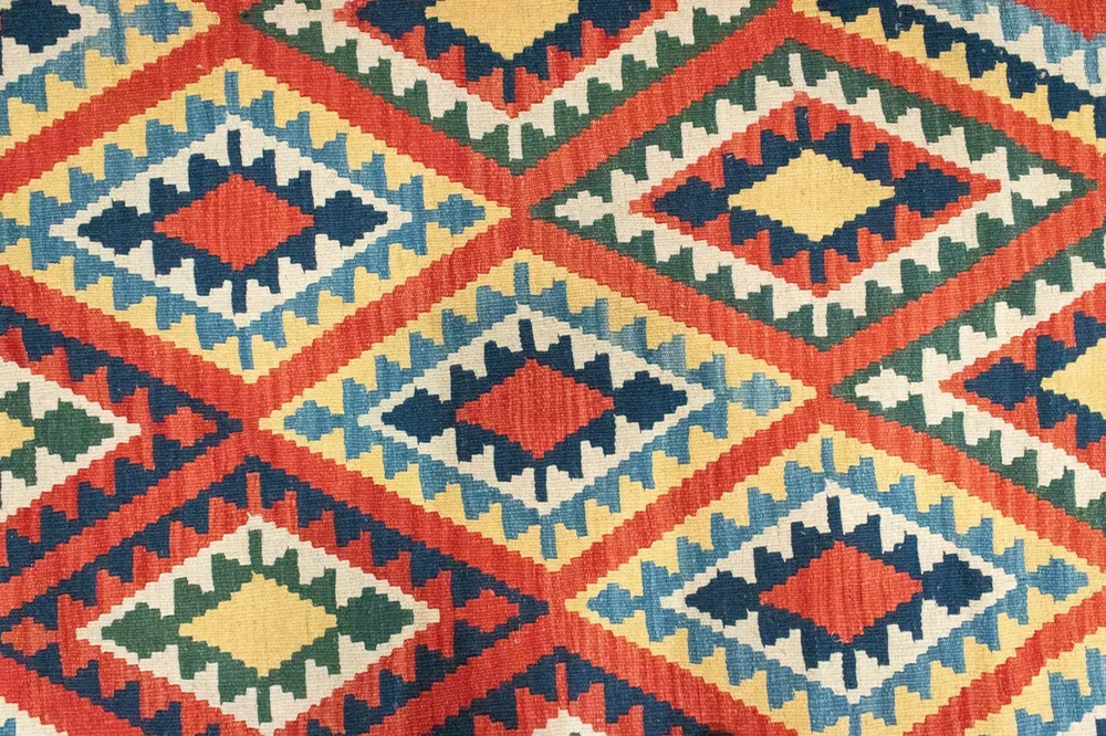 Tapete Kelim - Oriental - 293 x 205 cm - laranja