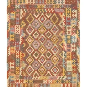 Tapete Kelim - Oriental - 300 x 207 cm - castanho