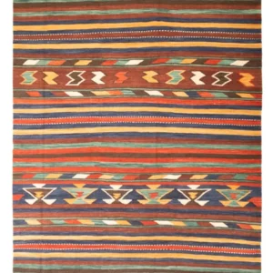 Tapete Kelim - Oriental - 304 x 198 cm - multicolorido