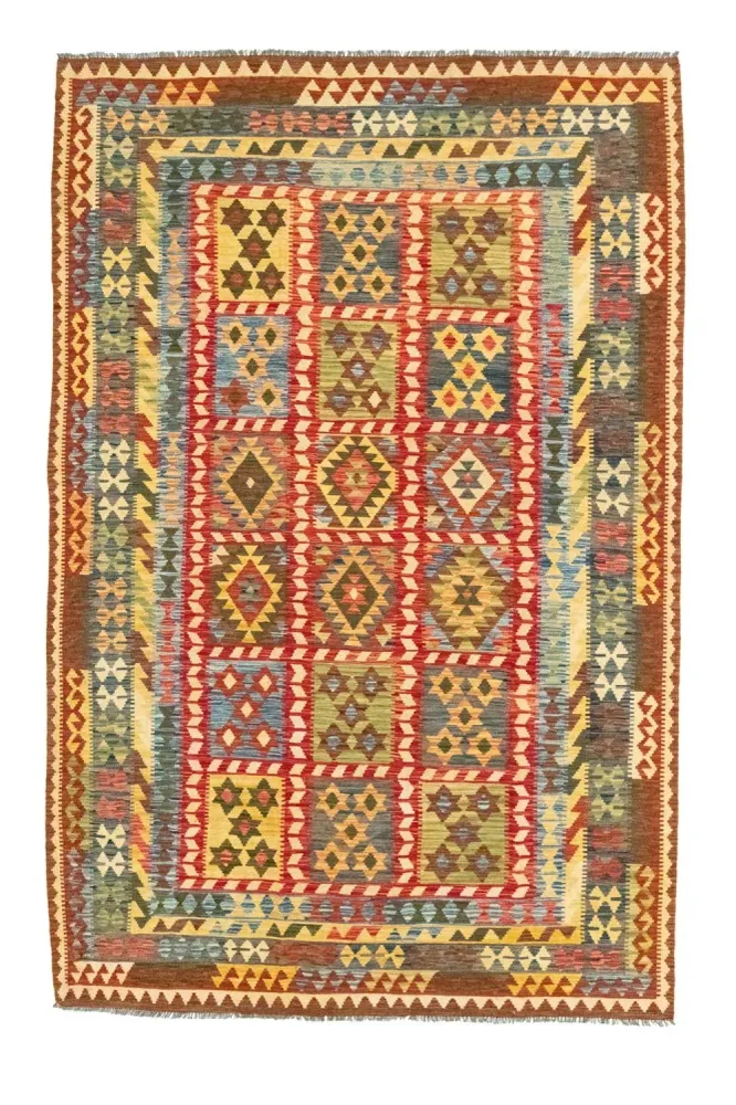 Tapete Kelim - Oriental - 314 x 208 cm - multicolorido