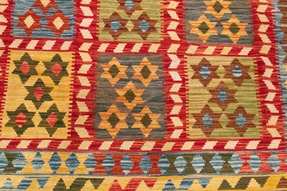 Tapete Kelim - Oriental - 314 x 208 cm - multicolorido