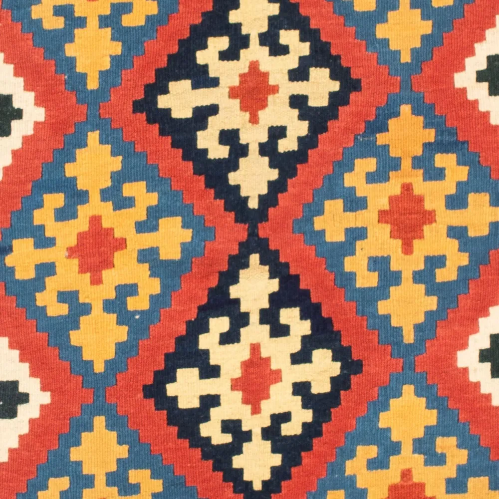 Tapete Kelim - Oriental praç - 102 x 101 cm - vermelho