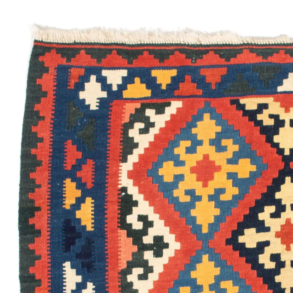 Tapete Kelim - Oriental praç - 102 x 101 cm - vermelho
